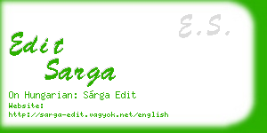 edit sarga business card